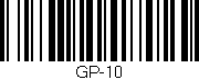 Código de barras (EAN, GTIN, SKU, ISBN): 'GP-10'