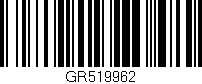 Código de barras (EAN, GTIN, SKU, ISBN): 'GR519962'
