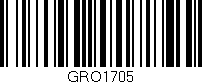 Código de barras (EAN, GTIN, SKU, ISBN): 'GRO1705'