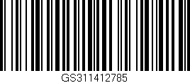 Código de barras (EAN, GTIN, SKU, ISBN): 'GS311412785'