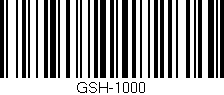 Código de barras (EAN, GTIN, SKU, ISBN): 'GSH-1000'