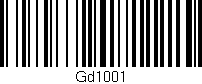 Código de barras (EAN, GTIN, SKU, ISBN): 'Gd1001'