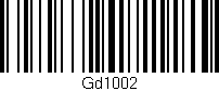 Código de barras (EAN, GTIN, SKU, ISBN): 'Gd1002'