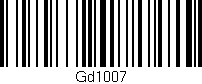 Código de barras (EAN, GTIN, SKU, ISBN): 'Gd1007'
