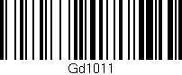 Código de barras (EAN, GTIN, SKU, ISBN): 'Gd1011'
