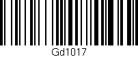 Código de barras (EAN, GTIN, SKU, ISBN): 'Gd1017'