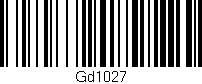 Código de barras (EAN, GTIN, SKU, ISBN): 'Gd1027'