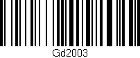 Código de barras (EAN, GTIN, SKU, ISBN): 'Gd2003'