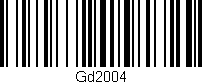 Código de barras (EAN, GTIN, SKU, ISBN): 'Gd2004'