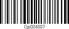 Código de barras (EAN, GTIN, SKU, ISBN): 'Gp004007'