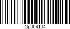 Código de barras (EAN, GTIN, SKU, ISBN): 'Gp004104'