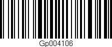 Código de barras (EAN, GTIN, SKU, ISBN): 'Gp004106'