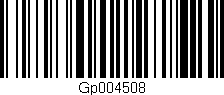 Código de barras (EAN, GTIN, SKU, ISBN): 'Gp004508'