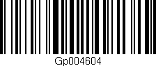 Código de barras (EAN, GTIN, SKU, ISBN): 'Gp004604'