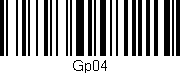 Código de barras (EAN, GTIN, SKU, ISBN): 'Gp04'