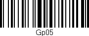 Código de barras (EAN, GTIN, SKU, ISBN): 'Gp05'