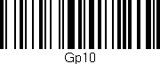 Código de barras (EAN, GTIN, SKU, ISBN): 'Gp10'