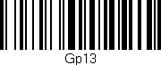 Código de barras (EAN, GTIN, SKU, ISBN): 'Gp13'