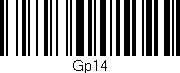Código de barras (EAN, GTIN, SKU, ISBN): 'Gp14'