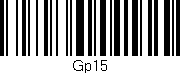 Código de barras (EAN, GTIN, SKU, ISBN): 'Gp15'
