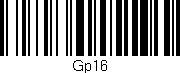 Código de barras (EAN, GTIN, SKU, ISBN): 'Gp16'
