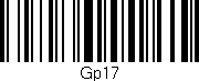 Código de barras (EAN, GTIN, SKU, ISBN): 'Gp17'