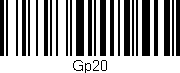Código de barras (EAN, GTIN, SKU, ISBN): 'Gp20'