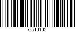 Código de barras (EAN, GTIN, SKU, ISBN): 'Gs10103'