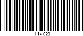 Código de barras (EAN, GTIN, SKU, ISBN): 'H-14-029'