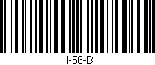 Código de barras (EAN, GTIN, SKU, ISBN): 'H-56-B'