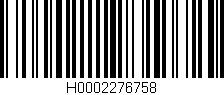 Código de barras (EAN, GTIN, SKU, ISBN): 'H0002276758'