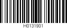 Código de barras (EAN, GTIN, SKU, ISBN): 'H0131901'