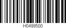 Código de barras (EAN, GTIN, SKU, ISBN): 'H0499500'