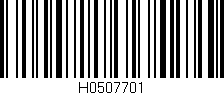 Código de barras (EAN, GTIN, SKU, ISBN): 'H0507701'