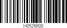 Código de barras (EAN, GTIN, SKU, ISBN): 'H0526600'