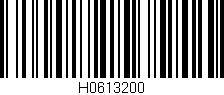 Código de barras (EAN, GTIN, SKU, ISBN): 'H0613200'