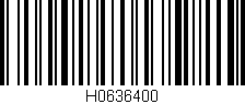 Código de barras (EAN, GTIN, SKU, ISBN): 'H0636400'