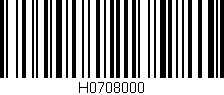 Código de barras (EAN, GTIN, SKU, ISBN): 'H0708000'
