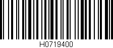 Código de barras (EAN, GTIN, SKU, ISBN): 'H0719400'