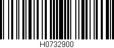 Código de barras (EAN, GTIN, SKU, ISBN): 'H0732900'
