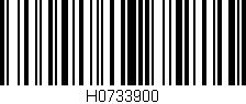 Código de barras (EAN, GTIN, SKU, ISBN): 'H0733900'