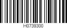 Código de barras (EAN, GTIN, SKU, ISBN): 'H0739300'