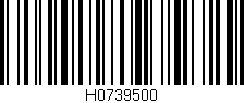 Código de barras (EAN, GTIN, SKU, ISBN): 'H0739500'
