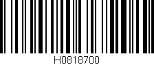 Código de barras (EAN, GTIN, SKU, ISBN): 'H0818700'