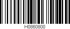 Código de barras (EAN, GTIN, SKU, ISBN): 'H0860800'