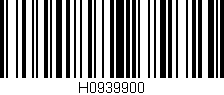 Código de barras (EAN, GTIN, SKU, ISBN): 'H0939900'