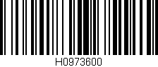 Código de barras (EAN, GTIN, SKU, ISBN): 'H0973600'