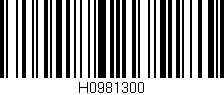 Código de barras (EAN, GTIN, SKU, ISBN): 'H0981300'