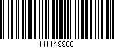 Código de barras (EAN, GTIN, SKU, ISBN): 'H1149900'