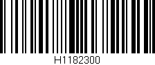 Código de barras (EAN, GTIN, SKU, ISBN): 'H1182300'
